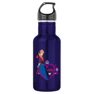 Anna Pink Heart Stainless Steel Water Bottle