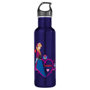Anna Pink Heart Stainless Steel Water Bottle