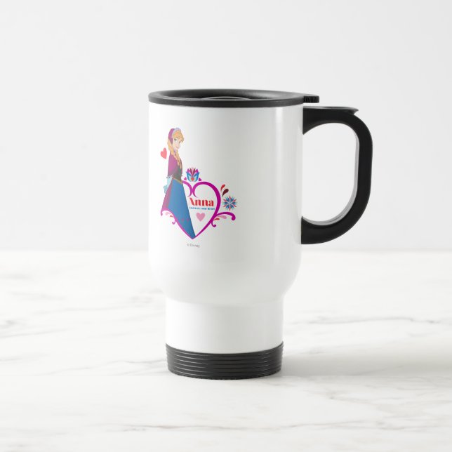 Anna | Pink Heart Travel Mug (Right)