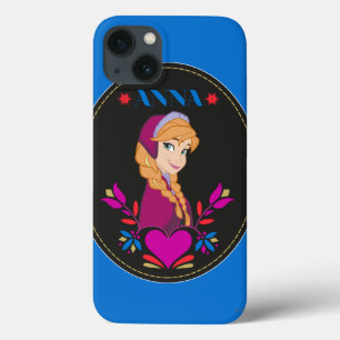 Anna   Portrait in Black Circle iPhone 13 Case