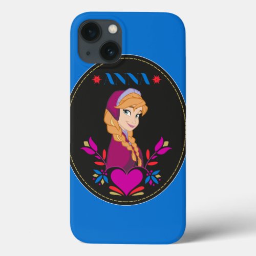 Anna  Portrait in Black Circle iPhone 13 Case