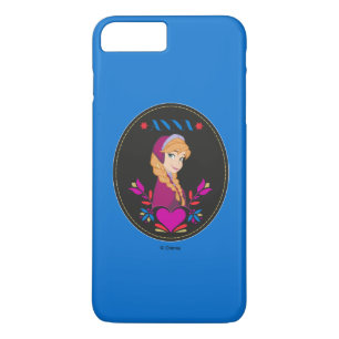 Anna   Portrait in Black Circle iPhone 8 Plus/7 Plus Case