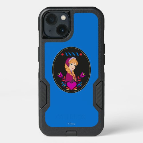 Anna  Portrait in Black Circle iPhone 13 Case