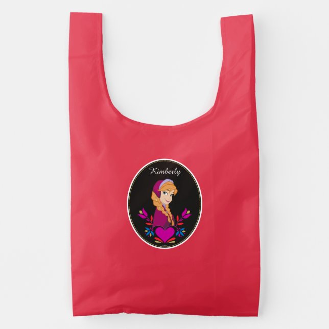 Anna | Portrait in Black Circle Reusable Bag (Front)