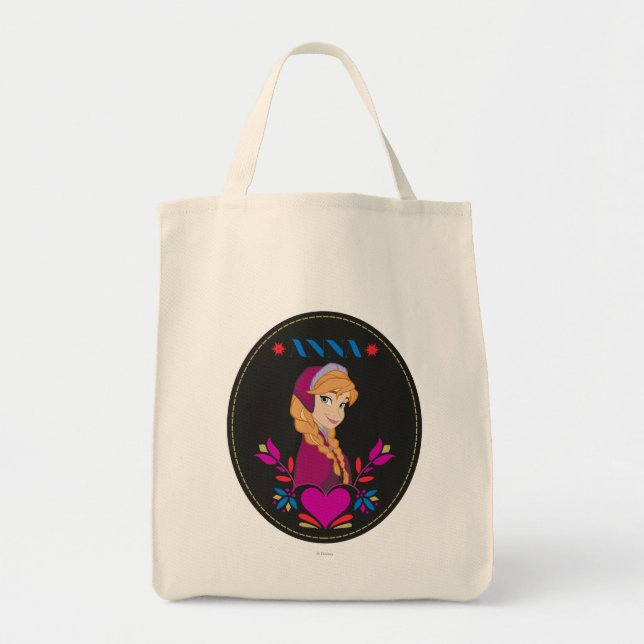 Anna | Portrait in Black Circle Tote Bag (Front)