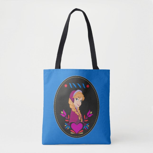 Anna | Portrait in Black Circle Tote Bag (Front)