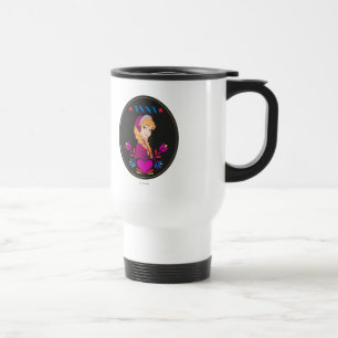 Anna   Portrait in Black Circle Travel Mug