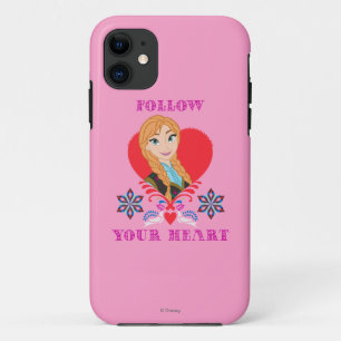 Anna Portrait in Red Heart iPhone 11 Case