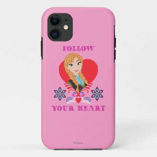 Anna  Portrait in Red Heart iPhone 11 Case