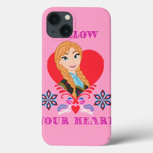 Anna  Portrait in Red Heart iPhone 13 Case
