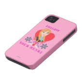 Anna | Portrait in Red Heart Case-Mate iPhone Case (Bottom)