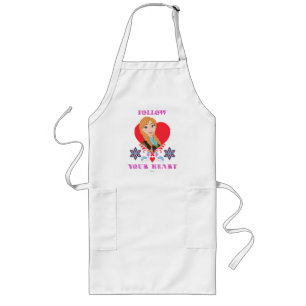 Anna Portrait in Red Heart Long Apron