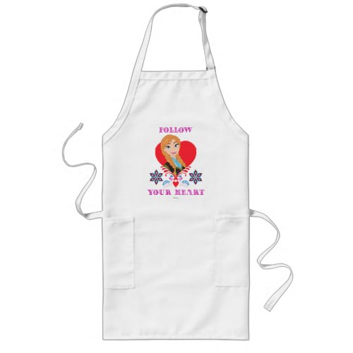 Anna  Portrait in Red Heart Long Apron