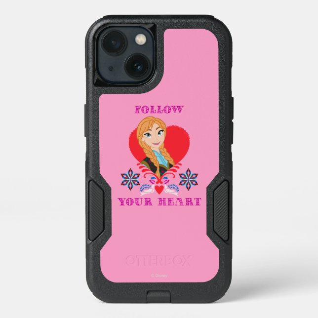 Anna | Portrait in Red Heart Otterbox iPhone Case (Back)