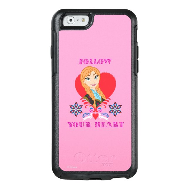 Anna | Portrait in Red Heart Otterbox iPhone Case (Back)