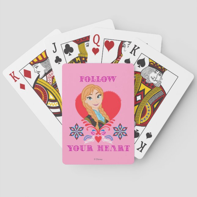 Anna | Portrait in Red Heart Playing Cards (Back)