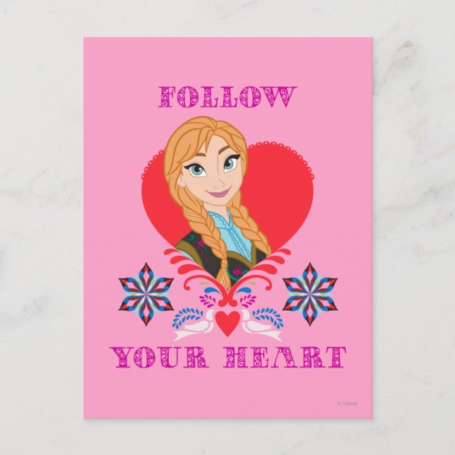 Anna | Portrait in Red Heart Postcard (Front)