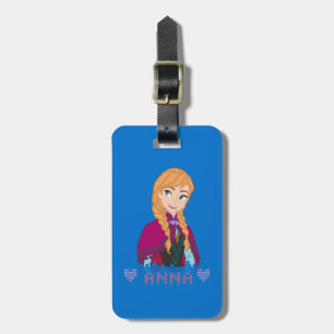 Anna Portrait with Name Luggage Tag