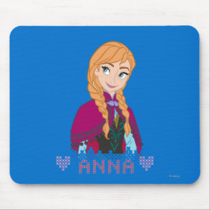 Anna Portrait with Name Mouse Pad