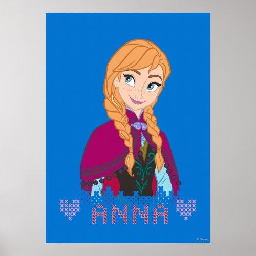 Anna  Portrait with Name Poster