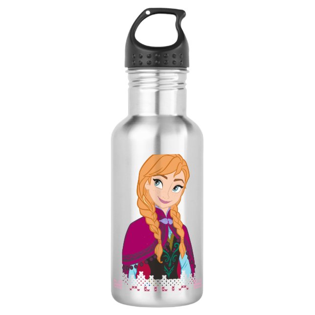 Anna | Portrait with Name Stainless Steel Water Bottle (Front)
