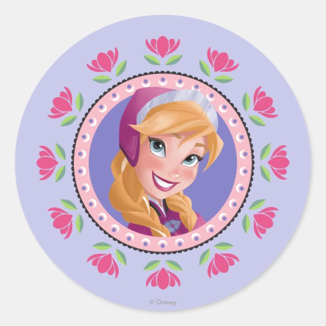 Anna | Princess Classic Round Sticker (Front)