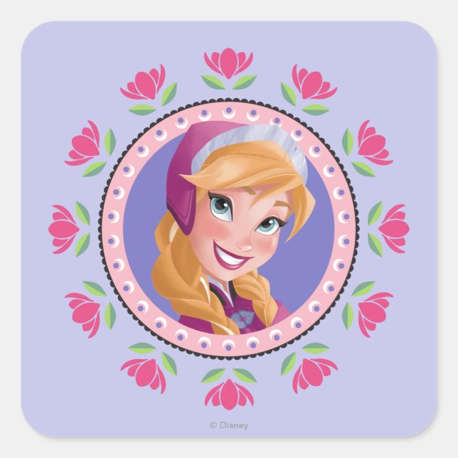 Anna | Princess Square Sticker (Front)