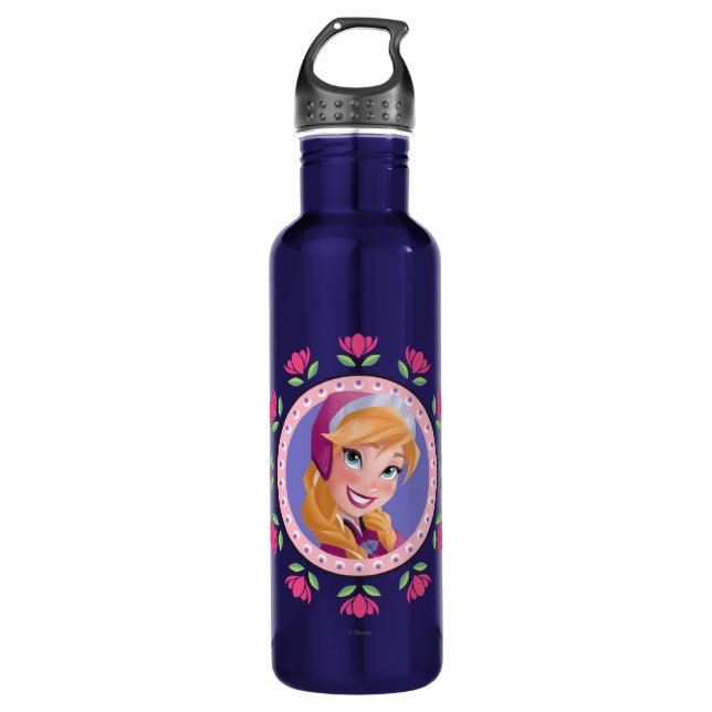 Anna | Princess Stainless Steel Water Bottle (Front)