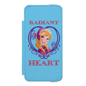 Anna | Radiant Heart Wallet Case For Iphone Se/5/5s by frozen at Zazzle