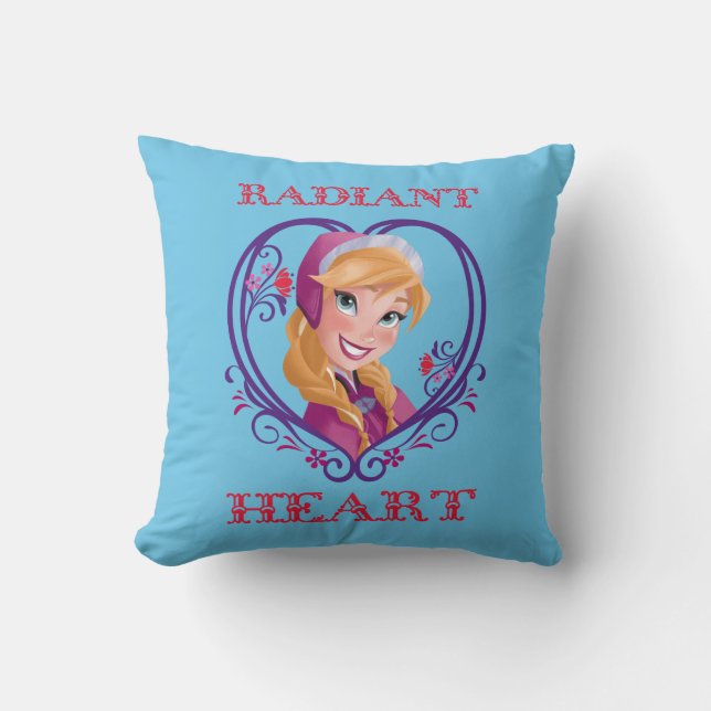 Anna | Radiant Heart Throw Pillow (Front)
