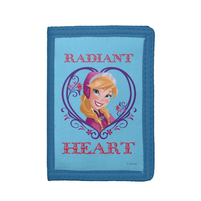 Anna | Radiant Heart Tri-fold Wallet (Front Vertical)