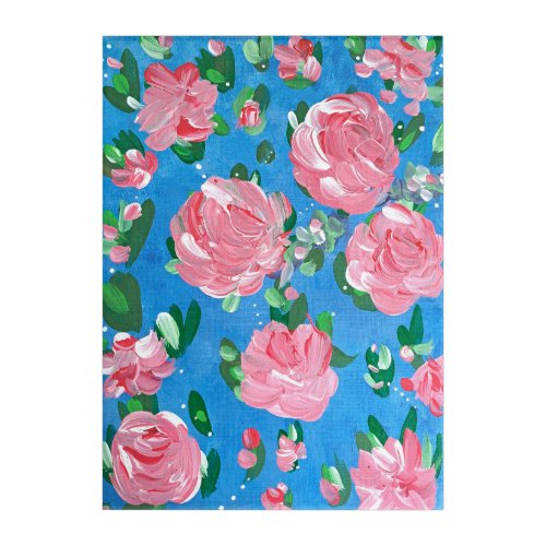 Anna Rose Floral Acrylic Wall Art