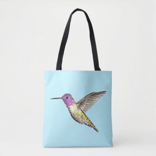 Annas Hummingbird Illustration Tote Bag