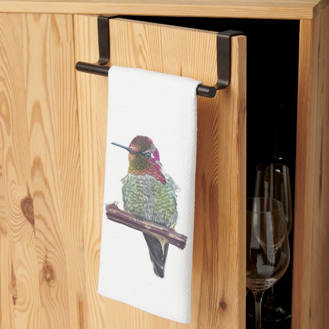 Anna’s Hummingbird Kitchen Towel (Thirds Fold)