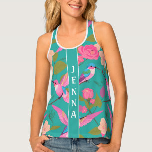 Anna’s Hummingbird Pastel Colourful Custom Pattern Tank Top