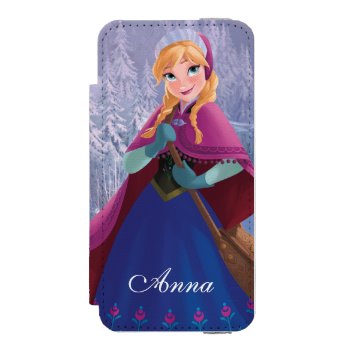 Anna | Standing With Winter Dress Wallet Case For Iphone Se/5/5s by frozen at Zazzle