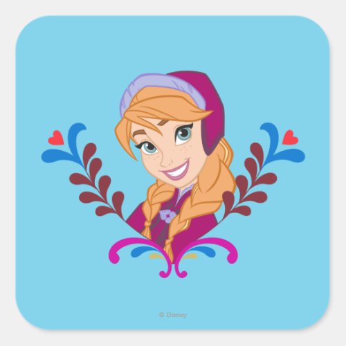 Anna  Strong Heart Square Sticker