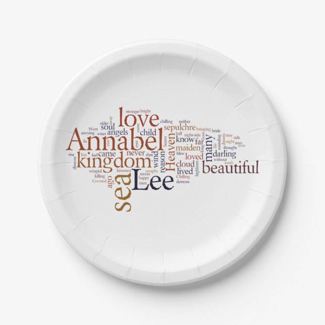 Annabel Lee Paper Plates (Front)