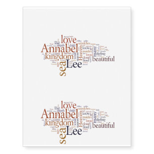 Annabel Lee Temporary Tattoos