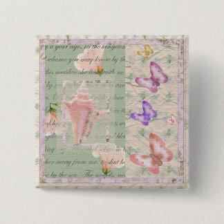 Annabell Lee, digital collage Button