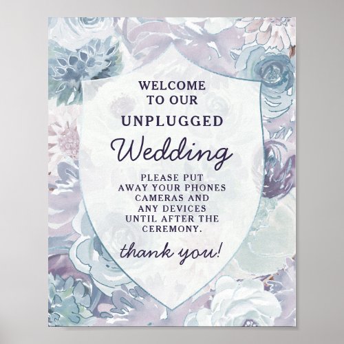 Annabelle Chic Crest Unplugged Wedding Table Sign