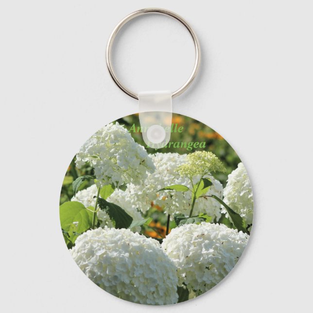 Annabelle Hydrangea Keychain (Front)