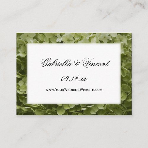 Annabelle Hydrangea Wedding Website Card Business Cards