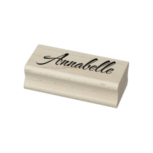Annabelle name in decorative cursive  rubber stamp