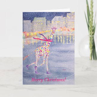Annabelle on Ice Blank Merry Christmas Card