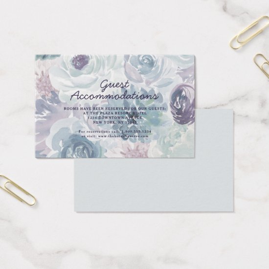 Annabelle Vintage Blue Accommodations Insert Card