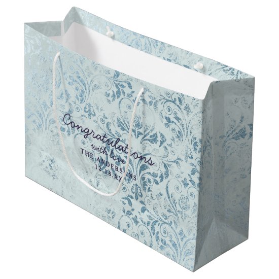 Annabelle Vintage Blue Congratulations Wedding Large Gift Bag