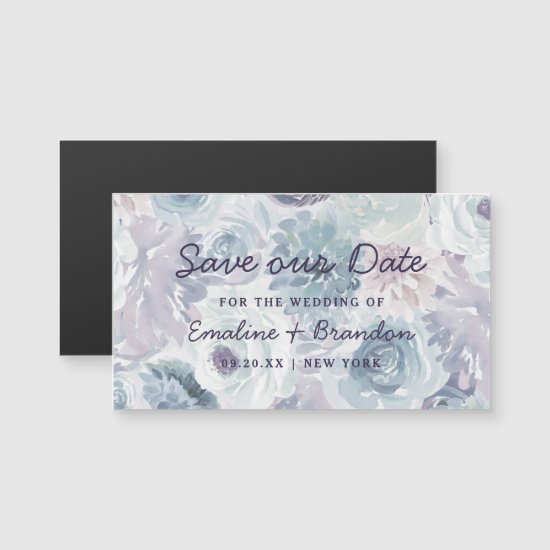 Annabelle Vintage Blue Floral Rustic Save our Date