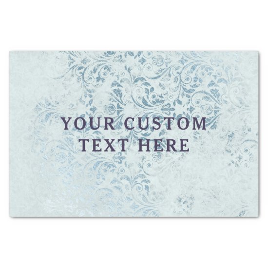 Annabelle Vintage Blue Floral Watercolor Wedding Tissue Paper
