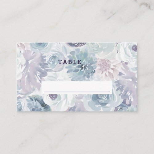 Annabelle Vintage Blue Floral Wedding Table Number Place Card